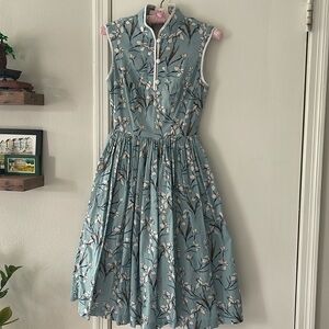 Hearts and Found Custom vintage style floral dress Asian-inspired